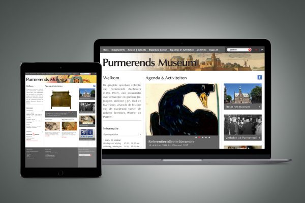 Portfolio image website design UI Purmerends Museum Eric Steuten Creative Director art direction & UI UX design
